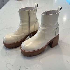 Jeffrey Campbell Quavo Platform Bootie - Size 9 - off-white